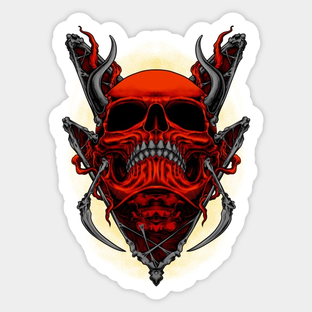 Red Skull #2 Sticker by faishalamri